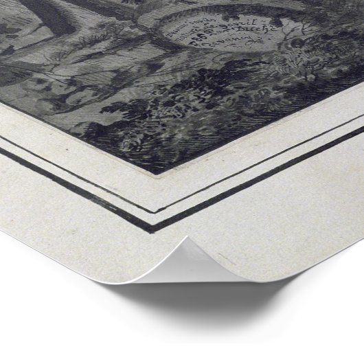 Islander & Monumente der Osterinsel, 1786 Poster (Ecke)