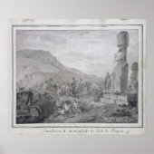 Islander & Monumente der Osterinsel, 1786 Poster (Vorne)
