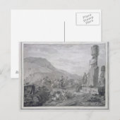 Islander & Monumente der Osterinsel, 1786 Postkarte (Vorne/Hinten)