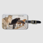 Isländer Pferd Gepäckanhänger (Vorderseite (Horizontal))