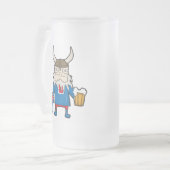 Isländer-Wikinger-Tasse Mattglas Bierglas (Vorderseite Links)
