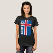 Isländerflagge Island T-Shirt (Vorne ganz)