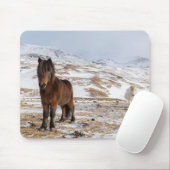 Isländerpferde im Winter Mousepad (Mit Mouse)