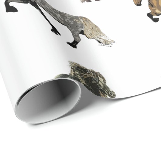 Isländers in der Gangart Geschenkpapier (Rolleneckpunkt)