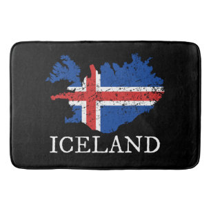 Islandflagge Badematte