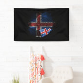 Islandflagge Banner (Insitu)
