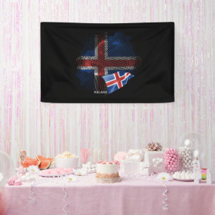 Islandflagge Banner