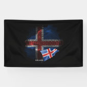 Islandflagge Banner (Horizontal)