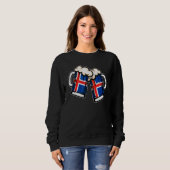 Islandflagge Bierbecher Cool Icelander Bier Sweatshirt (Vorne ganz)
