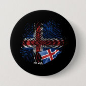 Islandflagge Button (Vorderseite)