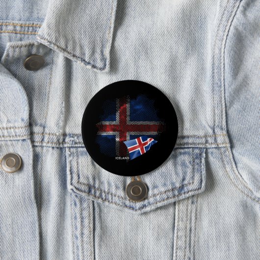 Islandflagge Button (Beispiel)