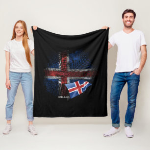 Islandflagge Fleecedecke