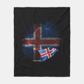 Islandflagge Fleecedecke (Vorderseite)