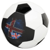 Islandflagge Fußball (Dreiviertel)