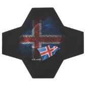 Islandflagge Fußball (Flach)
