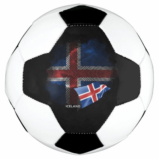 Islandflagge Fußball (Vorderseite)