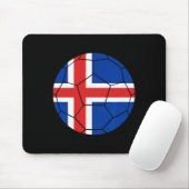 Islandflagge Fußball Island Fußball _1  Mousepad (Mit Mouse)