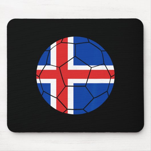 Islandflagge Fußball Island Fußball _1  Mousepad (Vorne)