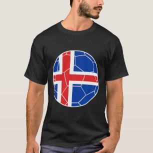 Islandflagge Fußball Island Fußball T-Shirt