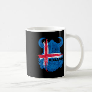 Islandflagge Fußball-Shirt Isländischer Fußballfan Kaffeetasse