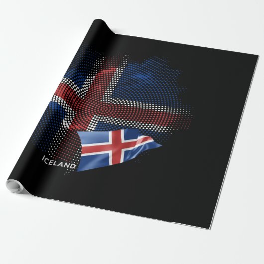 Islandflagge Geschenkpapier (Ungerollt)
