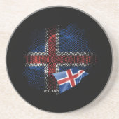 Islandflagge Getränkeuntersetzer (Vorne)