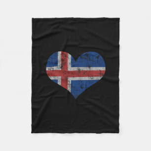 Islandflagge Isländer Liebe Herz Zuhause Urlaub Fa Fleecedecke