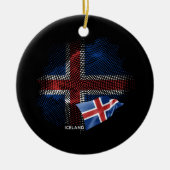 Islandflagge Keramik Ornament (Vorne)