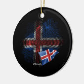 Islandflagge Keramik Ornament (Links)