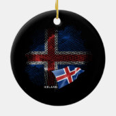 Islandflagge Keramik Ornament (Hinten)