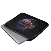 Islandflagge Laptopschutzhülle (Vorne Knopf)
