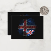 Islandflagge Mitteilungskarte (Vorderseite/Rückseite Beispiel)