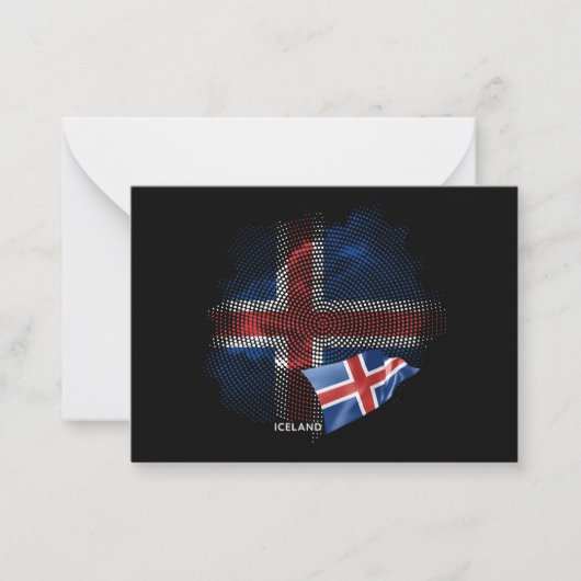 Islandflagge Mitteilungskarte (Vorderseite)