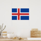 Islandflagge Poster (Küche)