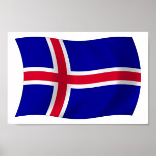 Islandflagge Poster Druck