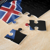 Islandflagge Puzzle (Seite)