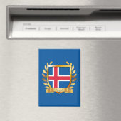 Islandflagge Schild Magnet (In Situ (Geschirrspüler))