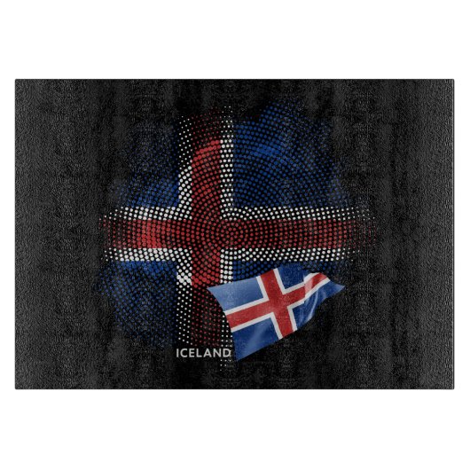 Islandflagge Schneidebrett (Vorderseite)