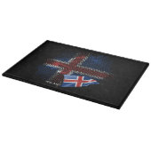 Islandflagge Schneidebrett (Ecke)