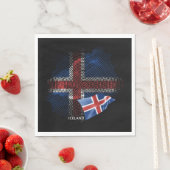 Islandflagge Serviette (Beispiel)