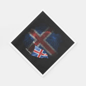 Islandflagge Serviette (Ecke)
