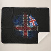 Islandflagge Sherpadecke (Vorderseite (Horizontal))