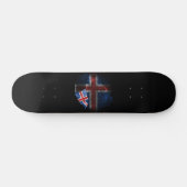 Islandflagge Skateboard (Horizontal)