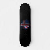 Islandflagge Skateboard (Vorne)