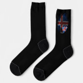 Islandflagge Socken (Linkes Detail)