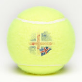 Islandflagge Tennisbälle (Rückseite)