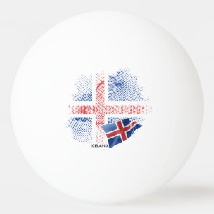 Islandflagge Tischtennisball