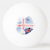 Islandflagge Tischtennisball (Rückseite)