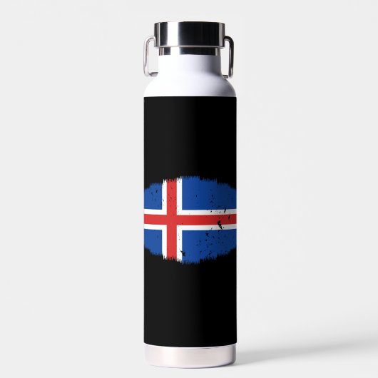 Islandflagge trinkflasche (Vorne)