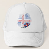 Islandflagge Truckerkappe (Vorderseite)